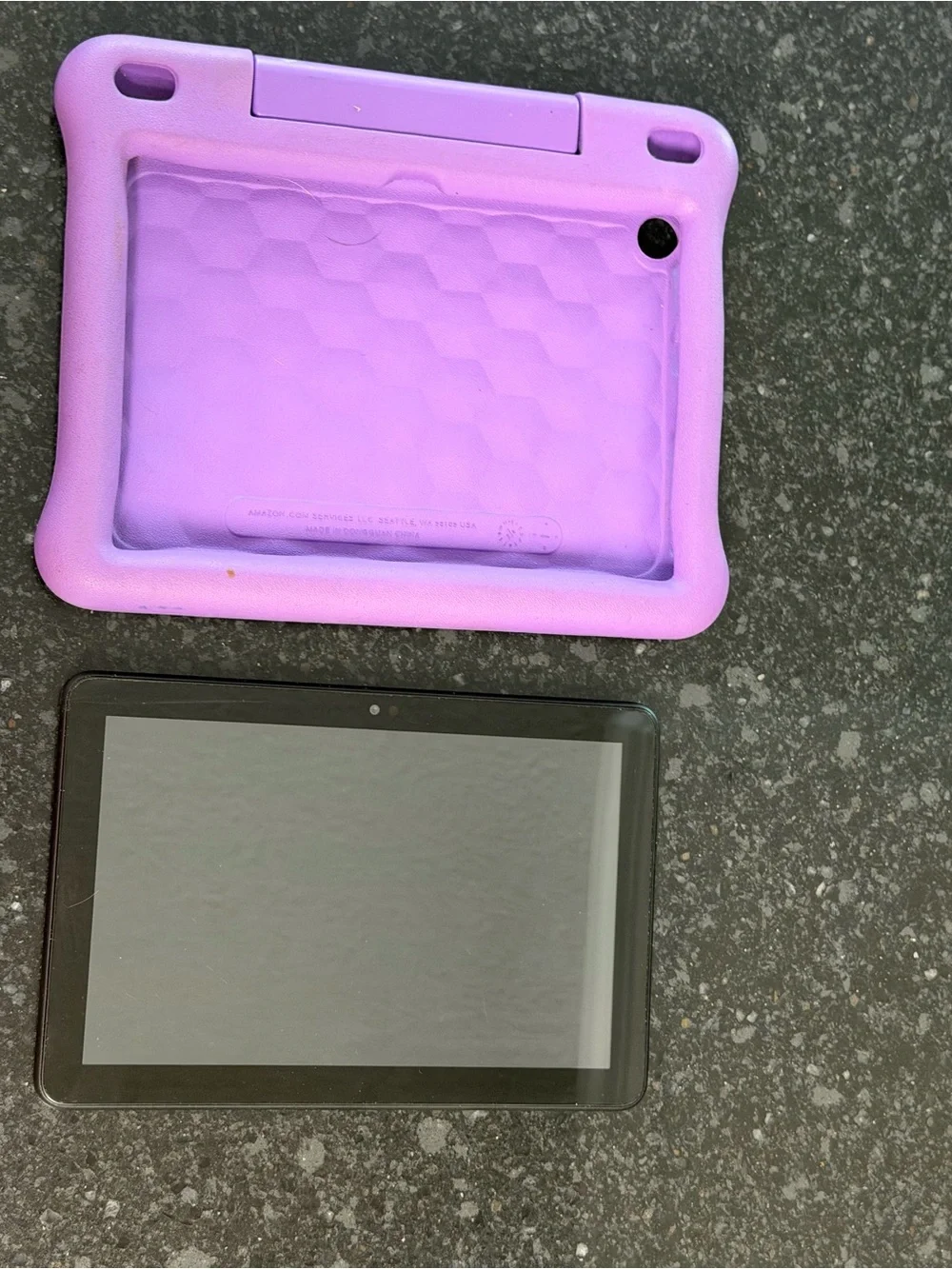 Amazon Fire Tablet in Bright Purple Protective Case